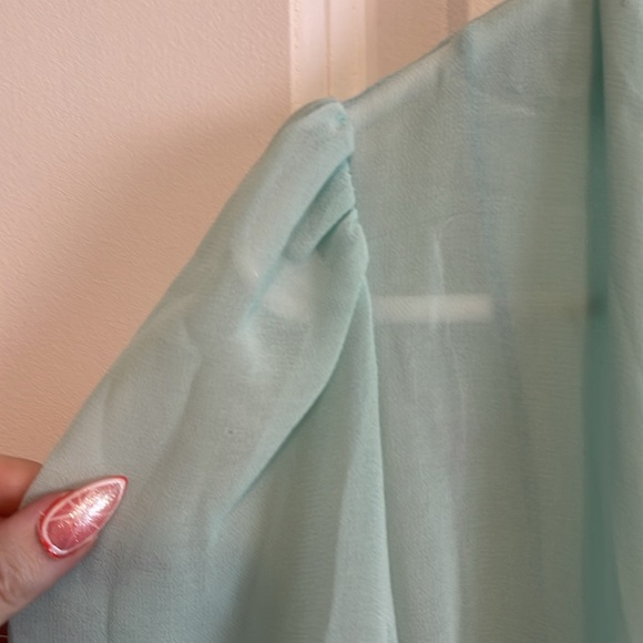 UK2LA sheer Tiffany blue jacket size large - Picture 2 of 3